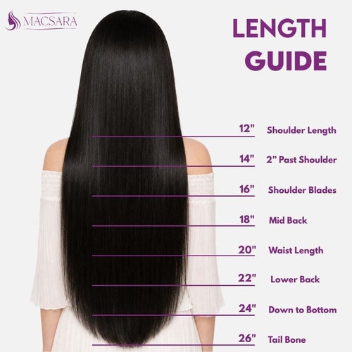 Natural Black (1B) Halo Hair Extensions (100g-120g)